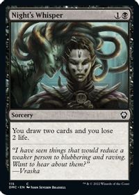 Night's Whisper — Commander: Dominaria United
