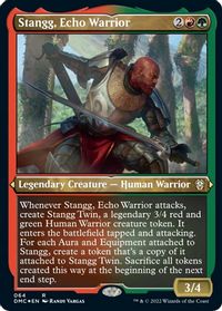 Stangg, Echo Warrior (Foil Etched) — Commander: Dominaria United
