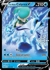 Ice Rider Calyrex V - 045/198 (Holiday Calendar) — Miscellaneous Cards & Products