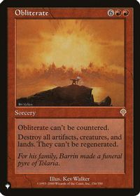 Obliterate — The List Reprints