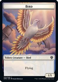 Bird (002) // Stangg Twin Double-Sided Token — Dominaria United