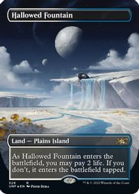 Hallowed Fountain (Borderless) (Galaxy Foil) — Unfinity