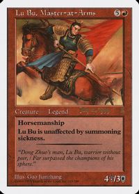 Lu Bu, Master-at-Arms (Singapore 7/4/99) — Prerelease Cards