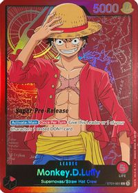 Monkey.D.Luffy (001) — Super Pre-Release Starter Deck 1: Straw Hat Crew