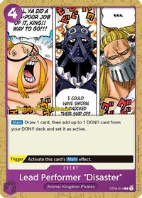 Lead Performer "Disaster" — Super Pre-Release Starter Deck 4: Animal Kingdom Pirates