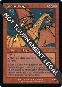 Shivan Dragon (Retro Frame) — 30th Anniversary Edition