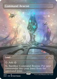 Command Beacon (Borderless) (Galaxy Foil) — Secret Lair Drop Series