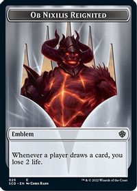 Emblem - Ob Nixilis Reignited Double-Sided Token — Starter Commander Decks