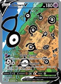 Unown V (Alternate Full Art) — SWSH12: Silver Tempest