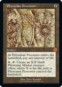 Phyrexian Processor (Schematic) — The Brothers' War: Retro Frame Artifacts