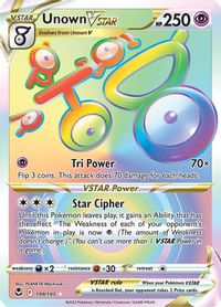 Unown VSTAR (Secret) — SWSH12: Silver Tempest
