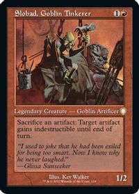 Slobad, Goblin Tinkerer (Retro Frame) — Commander: The Brothers' War