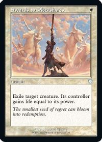 Swords to Plowshares (Retro Frame) — Commander: The Brothers' War