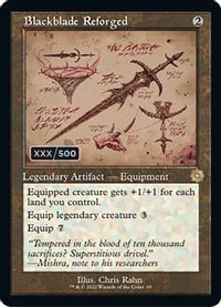 Blackblade Reforged (Schematic) (Serial Numbered) — The Brothers' War: Retro Frame Artifacts