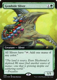 Gemhide Sliver (Extended Art) — Secret Lair Drop Series