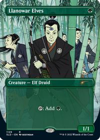 Llanowar Elves (1129) — Secret Lair Drop Series