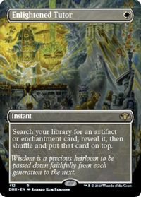 Enlightened Tutor (Borderless) — Dominaria Remastered