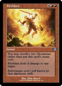 Fireblast (Retro Frame) — Dominaria Remastered