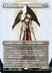 Elesh Norn, Mother of Machines (Concept Praetor) (Step-and-Compleat Foil) — Phyrexia: All Will Be One