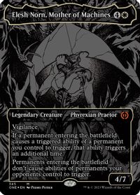 Elesh Norn, Mother of Machines (Oil Slick Raised Foil) — Phyrexia: All Will Be One