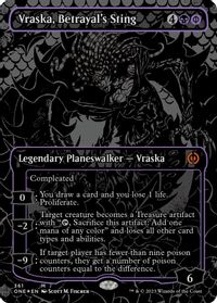 Vraska, Betrayal's Sting (Oil Slick Raised Foil) — Phyrexia: All Will Be One