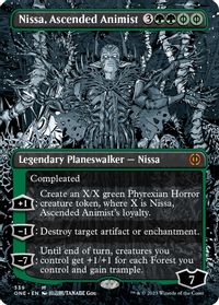 Nissa, Ascended Animist (Borderless) — Phyrexia: All Will Be One