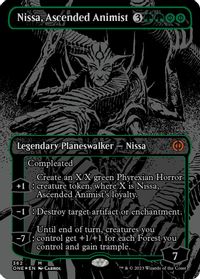 Nissa, Ascended Animist (Oil Slick Raised Foil) — Phyrexia: All Will Be One