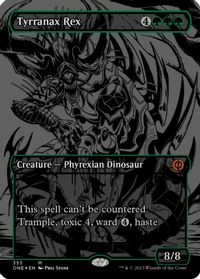 Tyrranax Rex (Oil Slick Raised Foil) — Phyrexia: All Will Be One