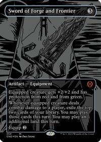 Sword of Forge and Frontier (Oil Slick Raised Foil) — Phyrexia: All Will Be One