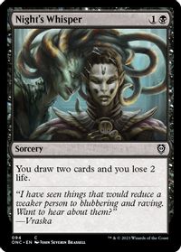 Night's Whisper — Commander: Phyrexia: All Will Be One