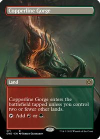 Copperline Gorge (Borderless) — Phyrexia: All Will Be One
