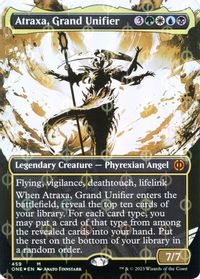 Atraxa, Grand Unifier (Showcase) (Step-and-Compleat Foil) — Phyrexia: All Will Be One