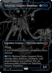 Tekuthal, Inquiry Dominus (Oil Slick Raised Foil) — Phyrexia: All Will Be One