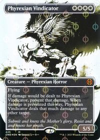 Phyrexian Vindicator (Showcase) (Step-and-Compleat Foil) — Phyrexia: All Will Be One