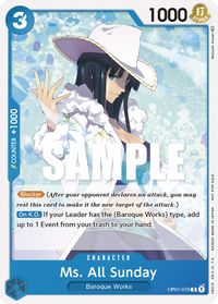 Ms. All Sunday (Promotion Pack 2023) — One Piece Promotion Cards