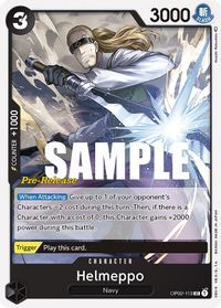 Helmeppo — Paramount War Pre-Release Cards