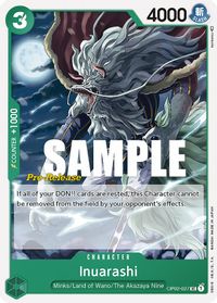 Inuarashi — Paramount War Pre-Release Cards