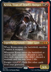 Kroxa, Titan of Death's Hunger (Foil Etched) — March of the Machine: Multiverse Legends