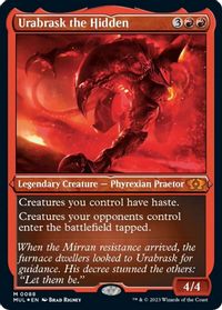 Urabrask the Hidden (Foil Etched) — March of the Machine: Multiverse Legends