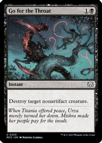 Go for the Throat — Commander: March of the Machine