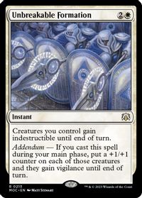 Unbreakable Formation — Commander: March of the Machine