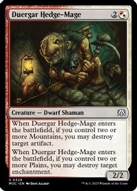 Duergar Hedge-Mage — Commander: March of the Machine