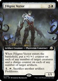 Filigree Vector (Extended Art) — Commander: March of the Machine