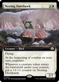 Nesting Dovehawk (Extended Art) — Commander: March of the Machine