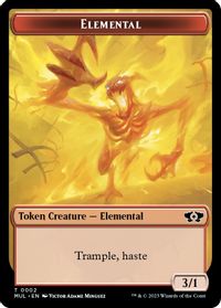 Elemental (0002) // Phyrexian Hydra (0012) Double-Sided Token — March of the Machine