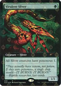 Virulent Sliver (Extended Art) (Step-and-Compleat Foil) — Secret Lair Drop Series