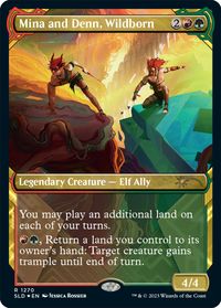 Mina and Denn, Wildborn (Halo Foil) — Secret Lair Drop Series