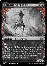 Kolaghan Warmonger (Halo Foil) — March of the Machine: The Aftermath