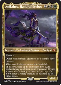 Anikthea, Hand of Erebos (Display Commander) (Foil Etched) - Thick Stock — Commander Masters