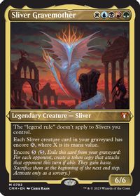 Sliver Gravemother (Display Commander) (Foil Etched) - Thick Stock — Commander Masters